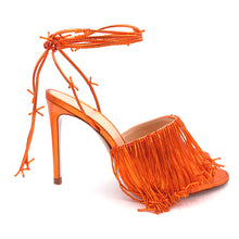 Load image into Gallery viewer, KatrineHanna RaggedBlossomOrange orange heels shoes for women sandals high heels womens sandals shoe stores banksia heels womens shoes luxury sandals shoe brands
